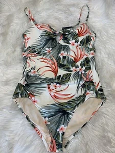 Kona Sol Damen Blumenmuster Palme hawaiianisch einteilig Badeanzug tropisch Größe XL - Bild 1 von 8