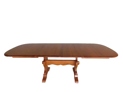 Mesa de comedor ER Buck base caballete arce granja 96"w Foto 1 de 4