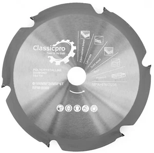 Classicpro Extreme PCD Fibre Cement Board Saw Cutting Blade 160mm x 20mm x 6T - Picture 1 of 3