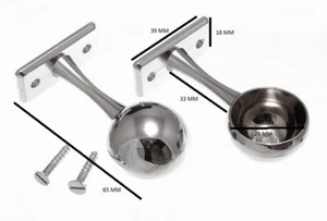 Kleiderschrank Gelenkkopf Stutzenende Auflagekonsole 25mm Verchromt Menge Pack 8 - Bild 1 von 1