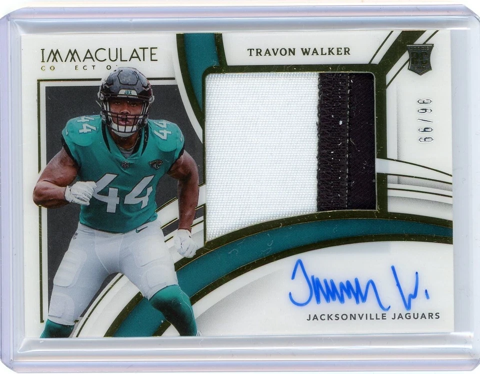2022 Panini Immaculate Premium Patch Rookie Auto #PPR-TWA Travon Walker #96/99 - Image 1 of 2