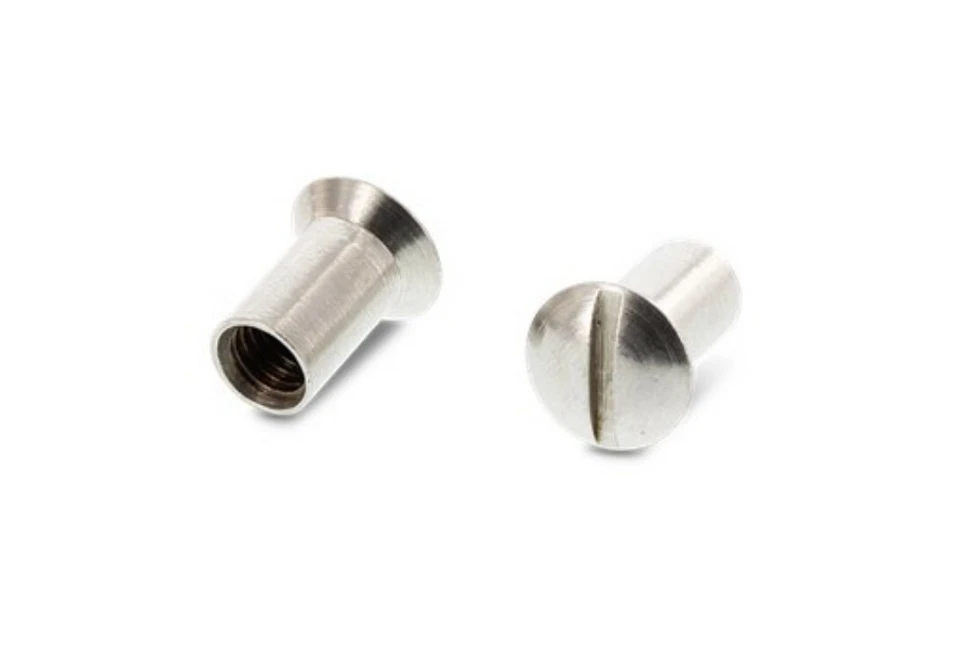 1 - 25 x Edelstahl Hülsenmutter Linsensenkkopf Schlitz M4 M5 M6 M8  - Bild 1 von 1