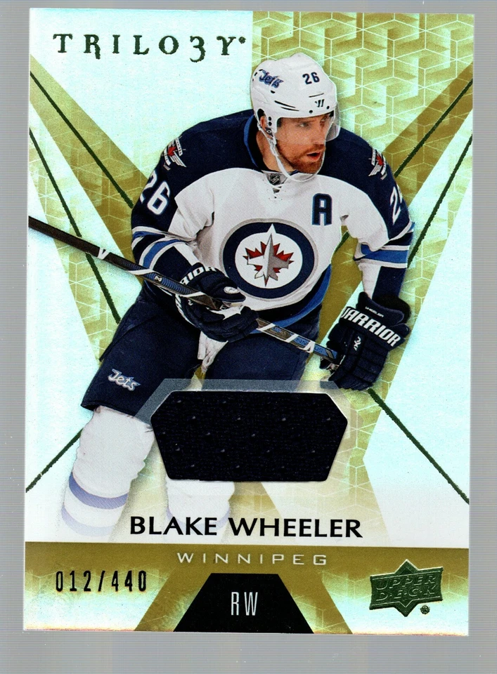 2016-17 Upper Deck Trilogy Rainbow Green #43 Blake Wheeler Jersey 12/440  - Image 1 of 1