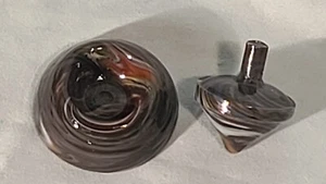 ANDY DAVIS, Glaskunst Kreisel & Sockel, Adlerlauf (?), #094C - Bild 1 von 5