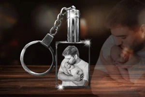 Photo Crystal key chain - Personalized PHOTO - Memorial gift - Pet Gift Annivers - Picture 1 of 5