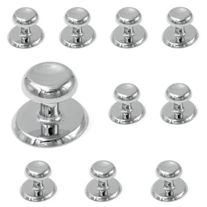 10 Pack Hickory K64-CH Chrome 1 1/4" Cabinet Knob Pulls 1 1/2" Base Sunnyside - Picture 1 of 3
