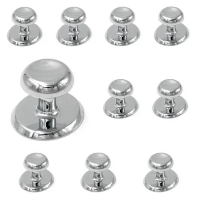 10 Pack Hickory K64-CH Chrome 1 1/4" Cabinet Knob Pulls 1 1/2" Base Sunnyside - Image 1 of 3