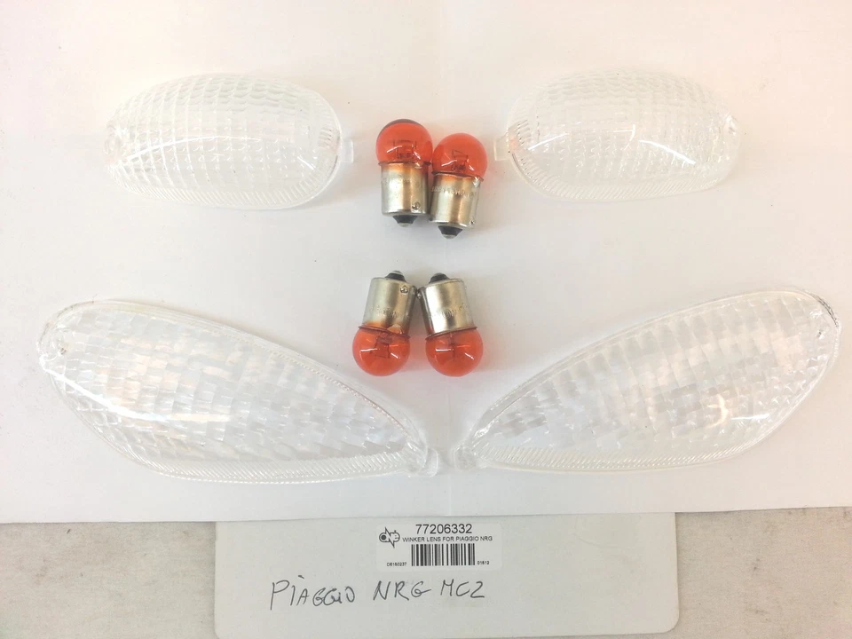 ONE KIT 4 GEMME VETRO VETRI FRECCE TRASPARENTI PIAGGIO NRG PRIMA SERIE 77206332