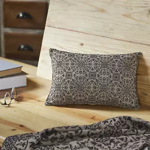 Custom House Black Tan Jacquard Pillow 9.5x14 - Picture 1 of 6