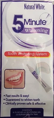 New ! Natural White 5 Minute Gel Tooth Whitening System. Gel With Mouth Tray - Image 1 of 2