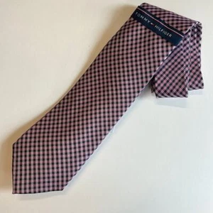 TOMMY HILFIGER, Classic Pink & Black Gingham Neck Tie, One Size, NWT, $69.50 - Picture 1 of 4
