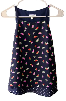 Camiseta sin mangas Maison Jules nueva talla XS azul marino con estampado de sandía en capas Foto 1 de 4