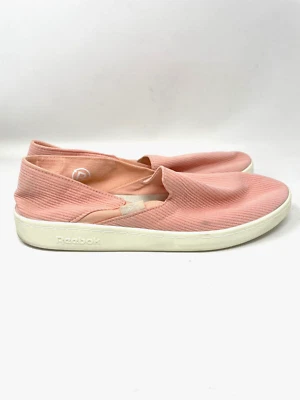 Reebok Mujer 11 Rosa Algodón y Maíz Zapatillas Sin Cordones Informales Zapato para Caminar Foto 1 de 4