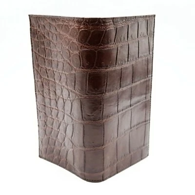 Новый реальный коричневый крок кожи живота мягкой кожи унисекс длинный клатч тонкий бумажник. - Изображение 1 из 4