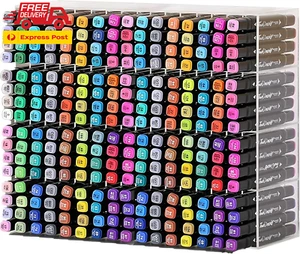 256 Markers Acrylic Marker Organizer, Clear Pencil Holder Markers - Large Horizo - Picture 1 of 7