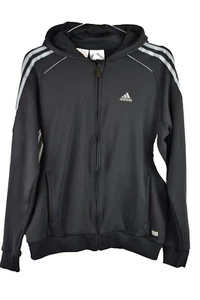Adidas Climalite Kids Zip Up Black Jumper Sweatshirt Pullover Boys Size 14 Yrs - Picture 1 of 8