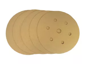Discos de lijado de agarre de gancho y bucle dorado de 6" x 6 agujeros (paquete de 100, grano 600) - Imagen 1 de 3