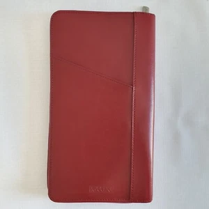 kikki.K Wallet / Continental Travel Wallet Leather Red 14cm x 24 cm - Picture 1 of 7