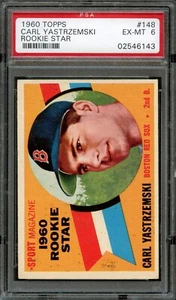 BB - 1960 Topps - #148 - Carl Yastrzemski Rookie Star - PSA 6 - EX-MT - Imagen 1 de 2
