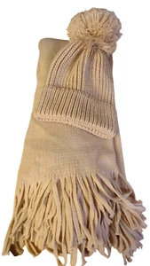 Sciarpa donna STEVE MADDEN coperta e cappello berretto ultra morbida rosa polvere taglia unica - Foto 1 di 4