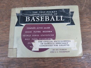 THE VEST-POCKET ENCYCLOPEDIA OF BASEBALL BY TURKIN AND THOMPSON - Picture 1 of 8