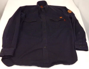 CATERPILLAR Tractor Mens FLAME RESISTANT WORK SHIRT Size L - Picture 1 of 4