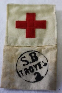  RARE BRASSARD MILITAIRE DE MEDECIN MAJOR HOPITHAUX DES ARMEES TROYES  W W 1 - Foto 1 di 7