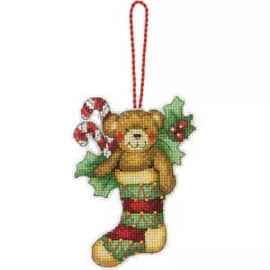 Kit punti croce dimensioni contati - ornamento orso - 3,25""X4,5"" Nuovo - Foto 1 di 1
