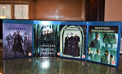 THE MATRIX Trilogy Blu Ray Set Reloaded Revolutions Region B UK Box no DVD - Image 1 of 4