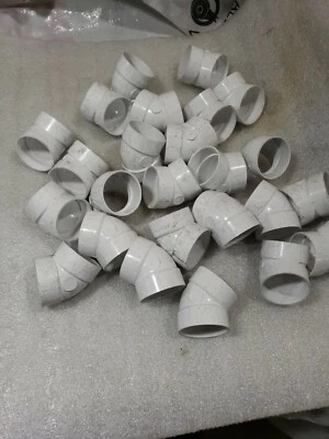 PLASTIFLEX Central Vacuum 2" PVC 45 degree elbow - Used for rough-in lot of 25 liquidation