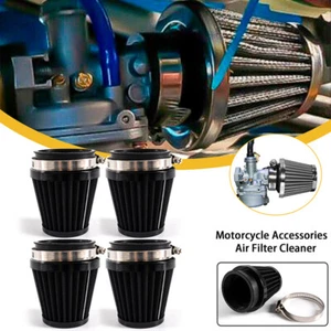 Filtro de admisión de aire lavable 4 piezas para motocicleta 52 mm-54 mm para carburador Honda Yamaha - Imagen 1 de 8