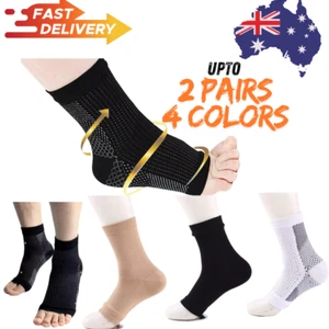 Foot Sleeve Plantar Fasciitis Compression Socks Achy Swelling Heel Pain Ankle - Picture 1 of 20