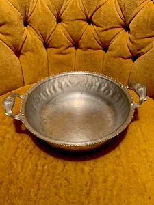 Vtg Continental Silver Co Inc Wild Rose Brilliantone 1058 Hammered Aluminum Bowl - Picture 1 of 12