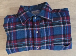 Pendleton 100% Pure Virgin Wool Checked%Plaid Shirt Size S - Picture 1 of 4
