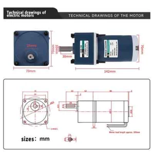 Riduttore Ingranaggio 12V 24V DC Motore 30W Alta Velocità Coppia Regolabile DC Motor CW CCW - Foto 1 di 16