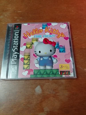 Hello Kitty Cube Frenzy Sony PlayStation 1 PS1 Complete(CIB) + Reg Card Tested - Image 1 of 4