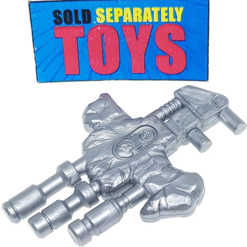 De colección Rock Lords Pulver Eyes Pistola Blaster 1986 Rocklords Plata Arma Accesorio Foto 1 de 4