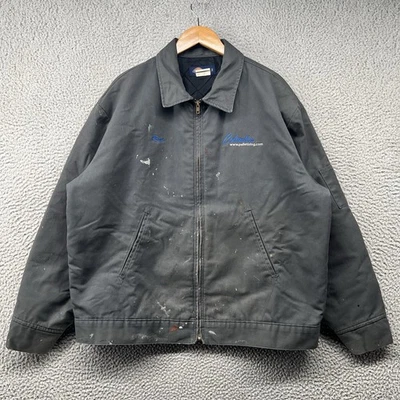 Chaqueta Dickies Eisenhower Para Hombre XL Larga Gris Edredón Forrado Abrigo Cremallera Completa Trabajo Foto 1 de 4