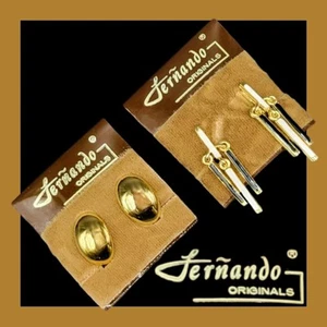 Vintage FERNANDO ORIGINALS 2 Paar Ohrringe CLIP-ON Chic COCKTAIL Sekretär URBAN - Bild 1 von 8