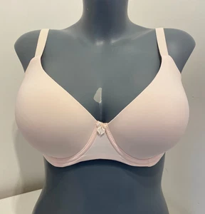 Damen Soft Pink (Baby Pink) BH Bügel T-Shirt geformt gepolstert glatte Cups - Bild 1 von 10