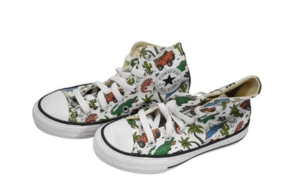 Zapatos Converse Chuck Taylor All Star Juveniles Talla 12 Blanco Estampado Dino Safari Foto 1 de 4
