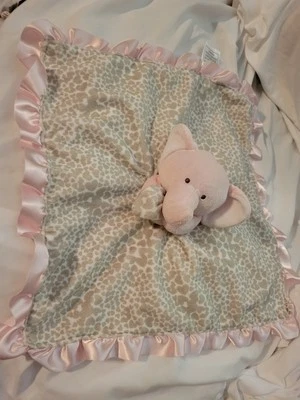 Manta de seguridad Carters Elefante Sonajero Lovey Rosa Volantes Satinado Guepardo Corazón  Foto 1 de 4