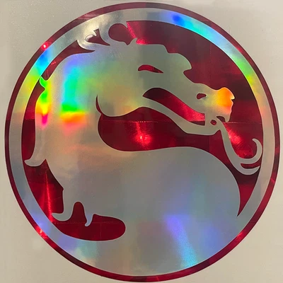 Mortal Kombat Holographic Vinyl Decal – Dragon Logo | Waterproof Car Sticker - Image 1 of 3