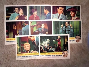 Oltre un ragionevole dubbio 1956 Lobby Card Set 11x14 Dana Andrews - Foto 1 di 2