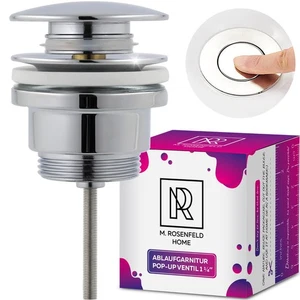 Universelle Ablaufgarnitur für Waschbecken mit & ohne Überlauf Anschluss 1 1/4 - Bild 1 von 9