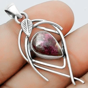 Natural Tourmaline Quartz 925 Sterling Silver Pendant Jewelry P-1504 - Picture 1 of 5