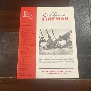 1974 Vintage The California Fireman Santa CRUZ CONFERENCE 74  Vol 20 Number 6 - Picture 1 of 2