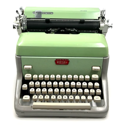 Máquina de escribir mecánica de escritorio Elite 1960 vintage Green Royal FP Foto 1 de 4