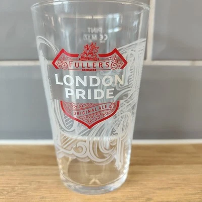 Fuller's London Pride 60th Anniversary Limited Edition Pint Glass Home Bar Cave - Image 1 of 4