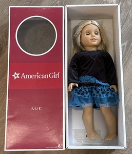 American Girl Doll Julie 18" Doll Black Dress Outfit Long Blonde Hair EUC - Picture 1 of 6